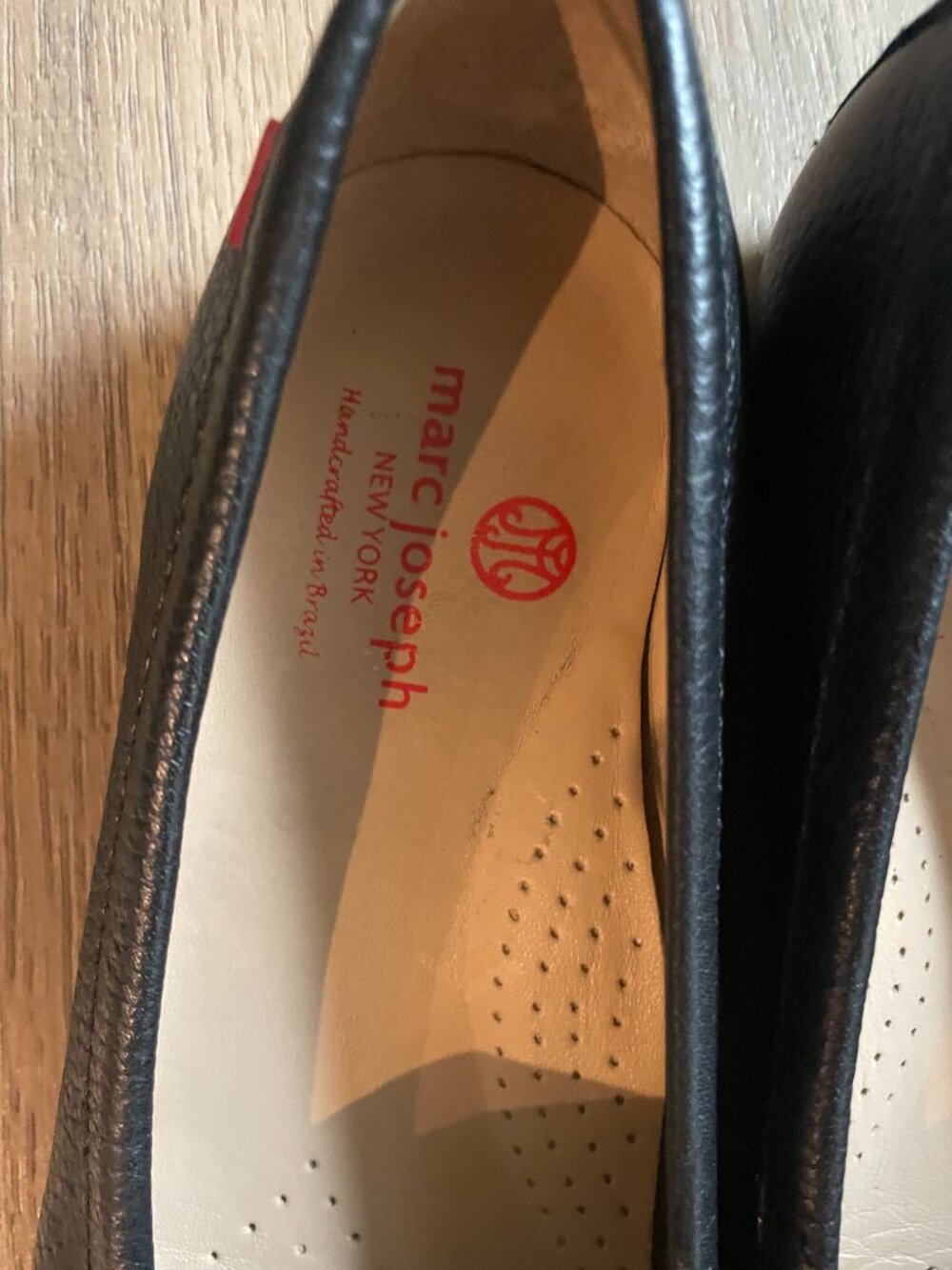 Marc Joseph Beverley Road Shoes Women's 8 Black Leather Loafers Slip-on Casual! - Picture 3 of 7